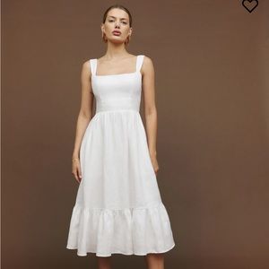 Reformation White Linen Dress size 4